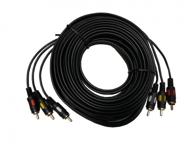 Кабель колокольчики 3RCA-3RCA, 10м